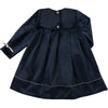 Navy Blue Velvet Dress