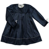 Navy Blue Velvet Dress